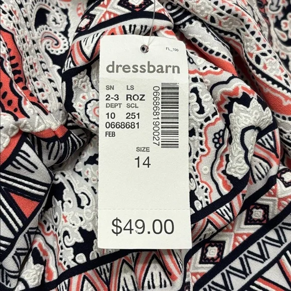 NWT Roz & Ali Paisley Print Dress - Picture 8 of 8